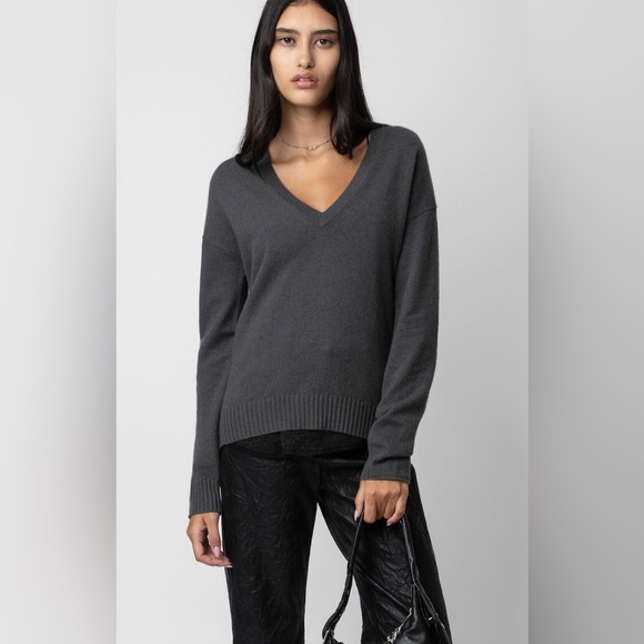 Zadig and Voltaire 100% Cashmere Vivi Patch Sweater Size XS - Picture 2 of 12